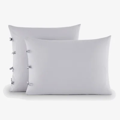 La Redoute Scenario Plain Cotton Pillowcase with Tie Fastening