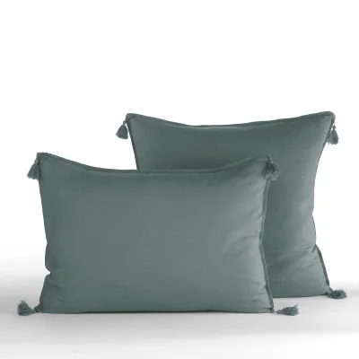 La Redoute Carly Tassel 100% Washed Linen Pillowcase