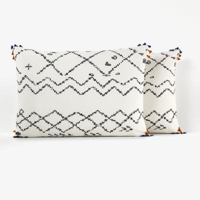 La Redoute AFAW Berber Print Cotton Tassel Pillowcase