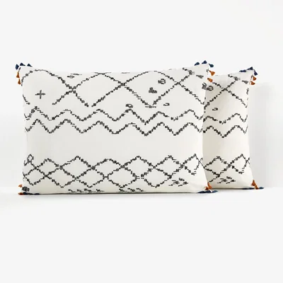 La Redoute AFAW Berber Print Cotton Tassel Pillowcase
