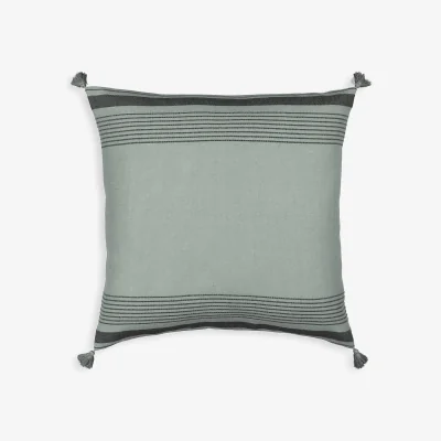 La Redoute Doni Striped Tassel 100% Cotton Pillowcase