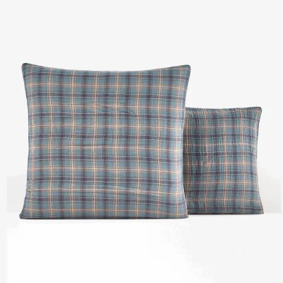 La Redoute Check Tartan 100% Cotton Muslin 200 Thread Count Pillowcase