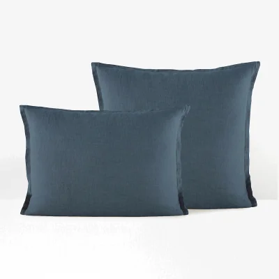 La Redoute Linot Plain 100% Washed Linen Pillowcase
