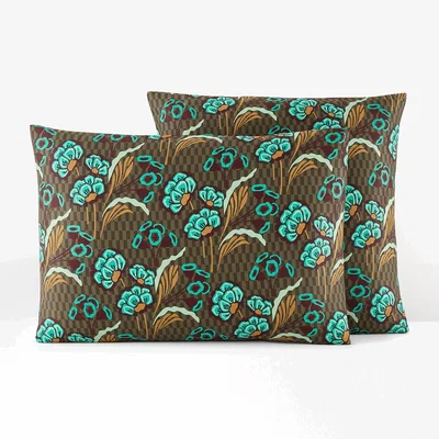 La Redoute Gianni Floral 100% Cotton Satin 300 Thread Count Pillowcase