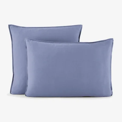 La Redoute Scenario Plain 100% Washed Cotton Pillowcase