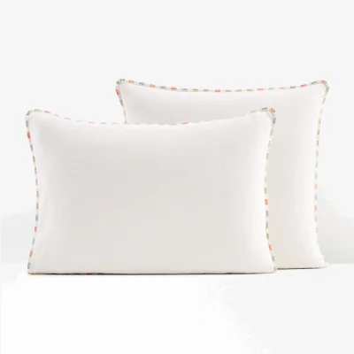 La Redoute Neruda Embroidered 100% Washed Cotton Pillowcase