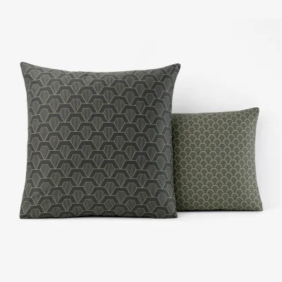 La Redoute Jacob Geometric 100% Cotton Satin 200 Thread Count Pillowcase