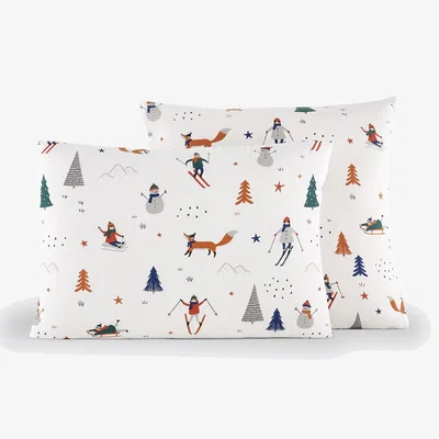La Redoute Shuss Winter 100% Cotton Flannel Pillowcase