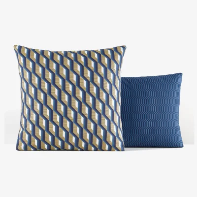 La Redoute Milano Geometric 100% Cotton Percale 200 Thread Count Pillowcase