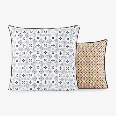La Redoute Teyben Tiled Print 100% Cotton Pillowcase