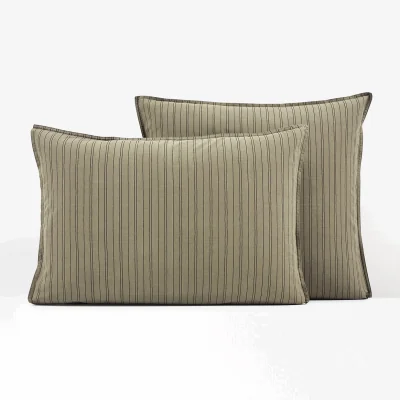 La Redoute Monille Striped 100% Washed Cotton Pillowcase