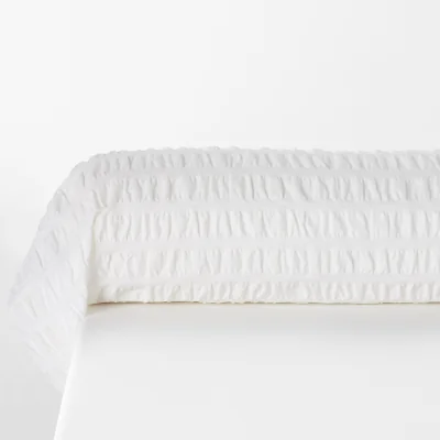 La Redoute Seersucker 100% Cotton 144 Thread Count Bolster Pillowcase