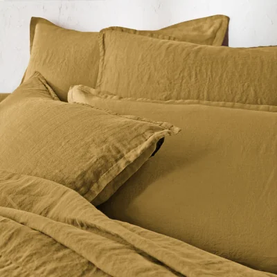 La Redoute Linot Plain 100% Washed Linen Pillowcase