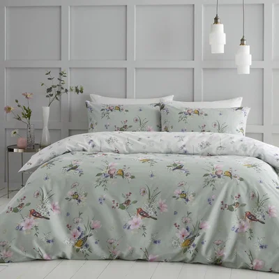 La Redoute Songbird Cotton Blend Duvet & Pillowcase Set