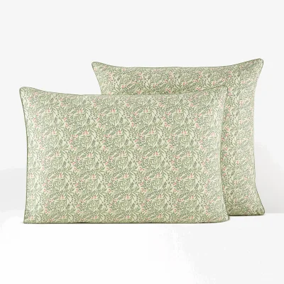 La Redoute Lizbeth Floral 100% Cotton Satin 300 Thread Count Pillowcase