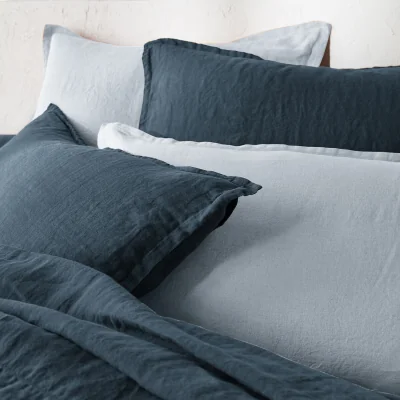 La Redoute Linot Plain 100% Washed Linen Pillowcase
