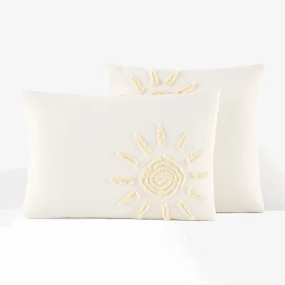 La Redoute Melenaos Tufted Sun 100% Cotton Pillowcase