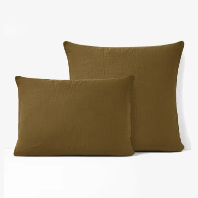 La Redoute Kumla Plain 100% Cotton Muslin Pillowcase