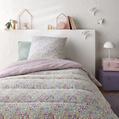 La Redoute Field Patterned Quilt and Pillowcase