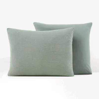 La Redoute Annaba Two-Sided Washed Linen and Cotton Pillowcase