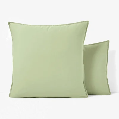 La Redoute Scenario Plain 100% Washed Cotton Pillowcase