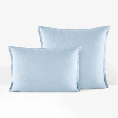 La Redoute Linot Plain 100% Washed Linen Pillowcase