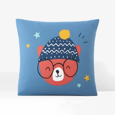 La Redoute Camper Bears 100% Cotton Pillowcase