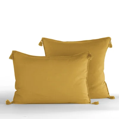 La Redoute Carly Tassel 100% Washed Linen Pillowcase