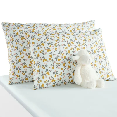 La Redoute Pear Fruity 20% Recycled Cotton Baby Pillowcase