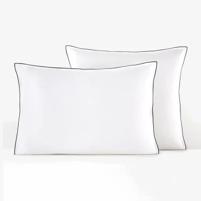 La Redoute Victor Plain 100% Washed Cotton Satin 300 Thread Count Pillowcase