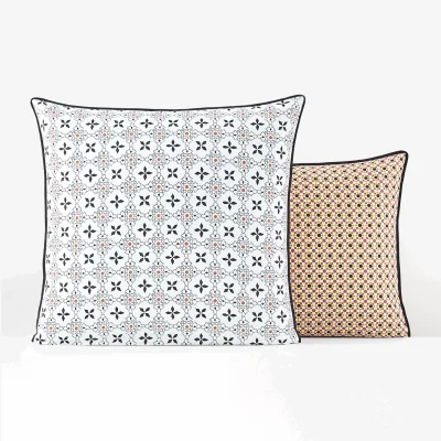 La Redoute Teyben Tiled Print 100% Cotton Pillowcase