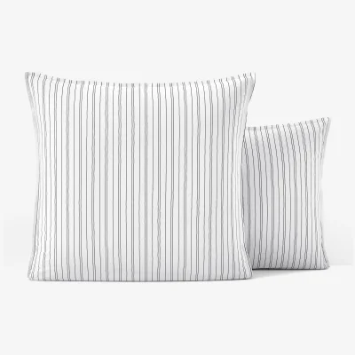 La Redoute Monille Striped 100% Washed Cotton Pillowcase
