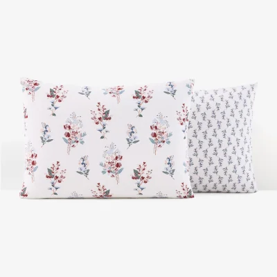 La Redoute Jeanne Floral 100% Washed Cotton Pillowcase
