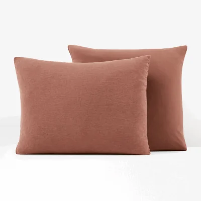 La Redoute Annaba Two-Sided Washed Linen and Cotton Pillowcase