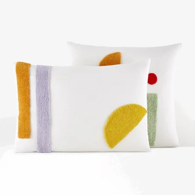 La Redoute Alvros Graphic Tufted 100% Cotton Pillowcase