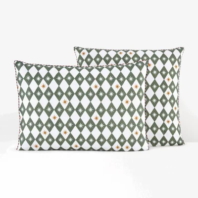 La Redoute Ernesto Geometric 50% Recycled Cotton Pillowcase