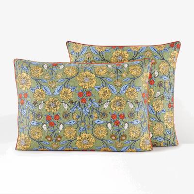 La Redoute Johanna Floral 100% Cotton Satin 300 Thread Count Pillowcase