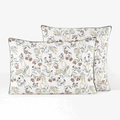 La Redoute Rosalina Mediterranean 100% Cotton Percale 200 Thread Count Pillowcase