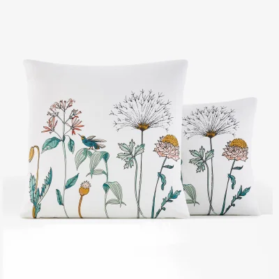 La Redoute Eden Garden Flroal 100% Cotton Percale 200 Thread Count Pillowcase