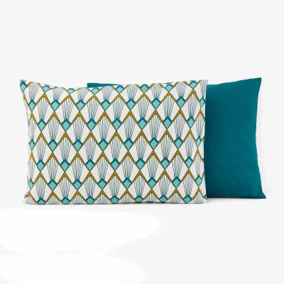 La Redoute Elisa Art Deco 100% Cotton Percale Pillowcase