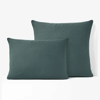 La Redoute Kumla Plain 100% Cotton Muslin Pillowcase