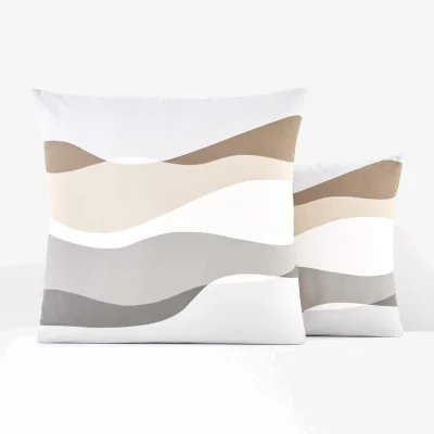 La Redoute Alma Graphic Wave 100% Cotton Pillowcase