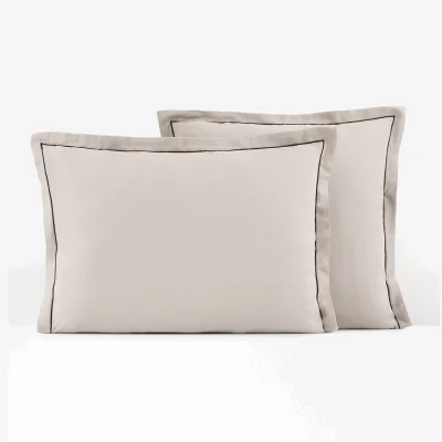 La Redoute Metis Bourdon Cotton and Washed Linen Pillowcase