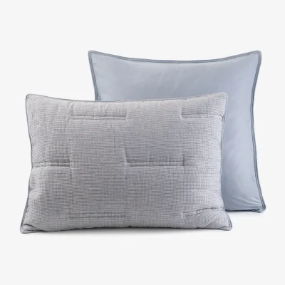 La Redoute Tanza Quilted Textured Linen and Cotton Pillowcase