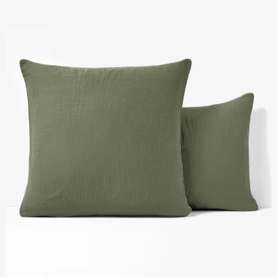 La Redoute Kumla Plain 100% Cotton Muslin Pillowcase