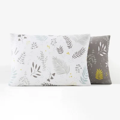 La Redoute Suzanne Floral 100% Cotton Percale 200 Thread Count Pillowcase