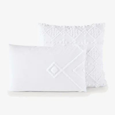 La Redoute Pintu Tufted 100% Organic Cotton 300 Thread Count Pillowcase