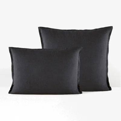 La Redoute Linot Plain 100% Washed Linen Pillowcase