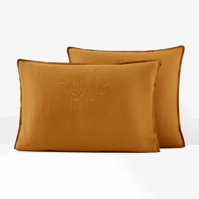 La Redoute Scénario Embroidered 100% Washed Cotton Pillowcase