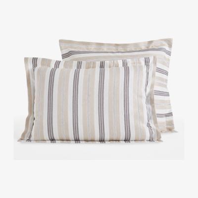 La Redoute Lurexa Striped Cotton / Linen Pillowcase